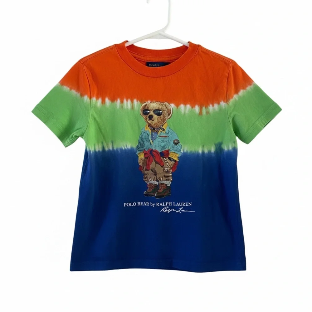 Polo Ralph Lauren Boys' Polo Bear Tie-Dye Cotton Jersey T-Shirt 3
